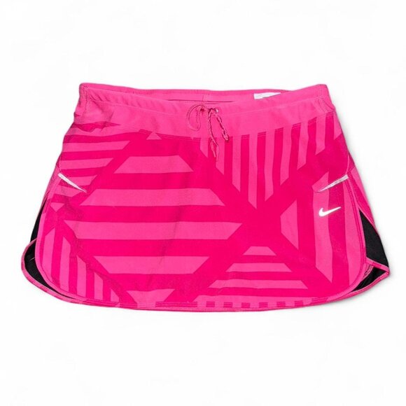 Nike Dri-Fit Striped Geometric Print Short Mini Tennis Athletic Skirt Skort S - Picture 1 of 6